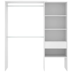 Armoire Lhotse, Structure Pour Dressing, Portemanteau Ouvert, 160x40h187 Cm, Blanc -Sominova Soldes Boutique armoire et dressing 22793797