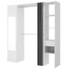 Armoire Rigi, Structure Pour Dressing, Portemanteau Ouvert, 177x52h205 Cm, Blanc Et Anthracite