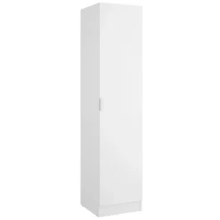 Armoire Cusna, Porte-manteau Pour Chambre, Armoire Avec 1 Porte Simple, 41x52h184 Cm, Blanc