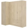 Armoire Dmellin, Meubles D'angle Pour Chambre à Coucher, Armoire D'angle Avec 4 Portes Battantes, 174x91h184 Cm, Chêne -Sominova Soldes Boutique armoire et dressing 22896447