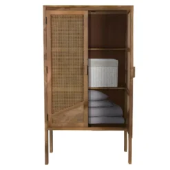 Armoire Tiki En Cannage 2 Portes En Bois 11 Armoire Tiki En Cannage 2 Portes En Bois -Sominova Soldes Boutique armoire et dressing 23029619