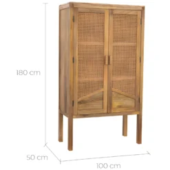 Armoire Tiki En Cannage 2 Portes En Bois 12 Armoire Tiki En Cannage 2 Portes En Bois -Sominova Soldes Boutique armoire et dressing 23029621