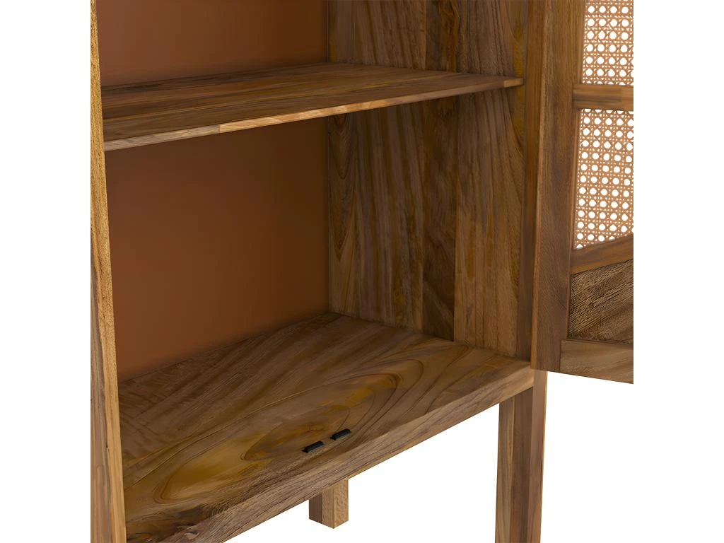 Armoire Tiki En Cannage 2 Portes En Bois 7 Armoire Tiki En Cannage 2 Portes En Bois â Image 5