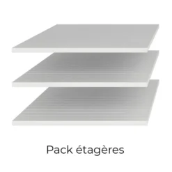 Armoire 200cm. 2 Portes Coulissantes Avec Miroirs Couleur Chêne Clair Et Noir. Collection FOX -Sominova Soldes Boutique armoire et dressing 8968449