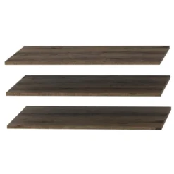 Armoire 230cm Avec Miroirs, Portes Coulissantes. LED Et Pack étagères Inclus. Collection KEITH. Coloris Chêne Foncé -Sominova Soldes Boutique armoire et dressing 8968467