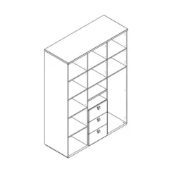 Armoire 3 Portes 3 Tiroirs Et 2 Niches Blanc Enfant Ado - GABRIEL 11 Armoire 3 Portes 3 Tiroirs Et 2 Niches Blanc Enfant Ado - GABRIEL -Sominova Soldes Boutique armoire et dressing 8968667