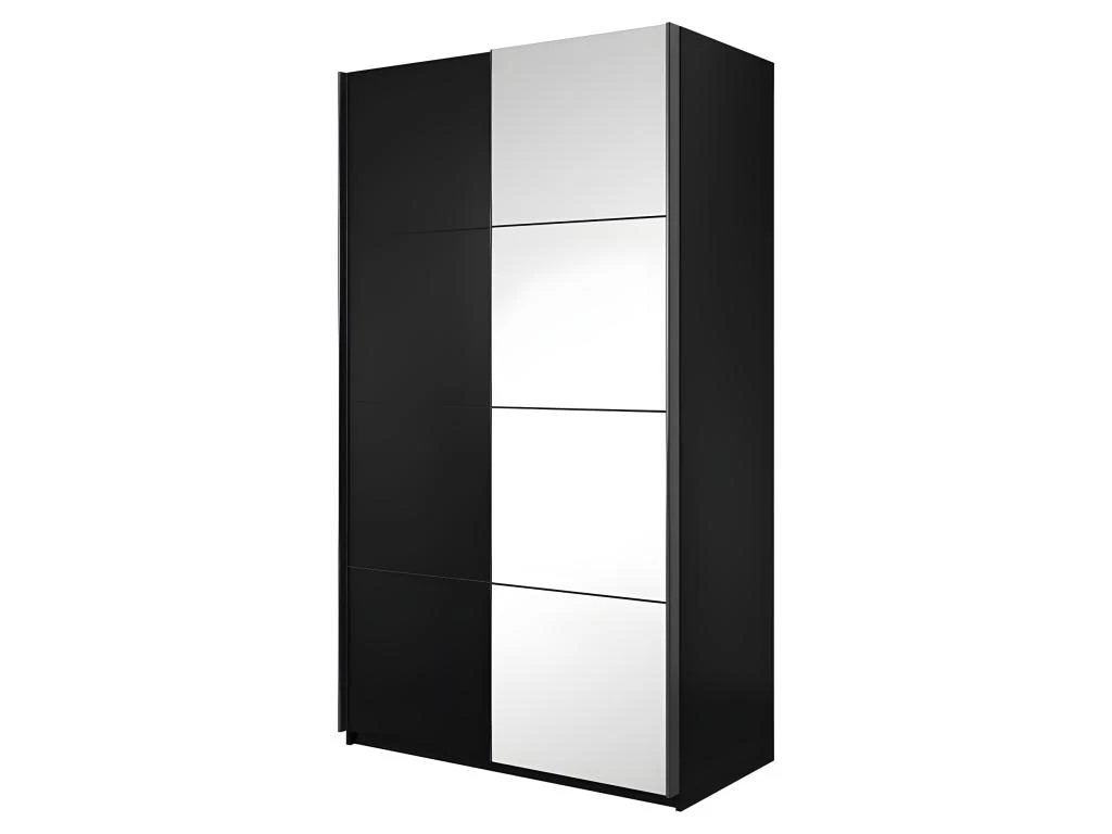 Armoire Design 150cm. 2 Portes Avec Miroirs Modulables. Couleur Noir Mat. Collection EOS 3 Armoire Design 150cm. 2 Portes Avec Miroirs Modulables. Couleur Noir Mat. Collection EOS