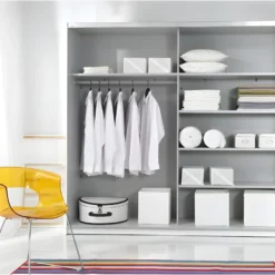 Armoire Design 2 Portes 200 Cm Avec Miroir. Couleur Blanc Brillant. Collection EOS 10 Armoire Design 2 Portes 200 Cm Avec Miroir. Couleur Blanc Brillant. Collection EOS -Sominova Soldes Boutique armoire et dressing 8979167