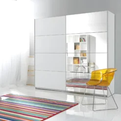 Armoire Design 200cm. 2 Portes Avec Miroirs Modulables. Couleur Blanc Mat. Collection EOS 8 Armoire Design 200cm. 2 Portes Avec Miroirs Modulables. Couleur Blanc Mat. Collection EOS -Sominova Soldes Boutique armoire et dressing 8979297