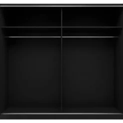 Armoire Noire 200cm Avec Miroirs, Portes Coulissantes. Collection CALABRE. 10 Armoire Noire 200cm Avec Miroirs, Portes Coulissantes. Collection CALABRE. -Sominova Soldes Boutique armoire et dressing 8979415