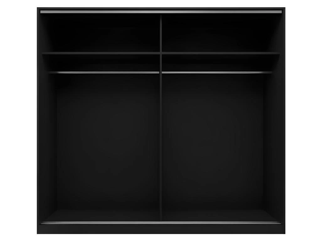 Armoire Noire 200cm Avec Miroirs, Portes Coulissantes. Collection CALABRE. 6 Armoire Noire 200cm Avec Miroirs, Portes Coulissantes. Collection CALABRE. – Image 4