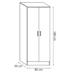 Garde Robe REY, Armoire 2 Portes Idéal Pour Votre Entrée Ou Votre Buanderie 9 Garde Robe REY, Armoire 2 Portes Idéal Pour Votre Entrée Ou Votre Buanderie -Sominova Soldes Boutique armoire et dressing 9191121