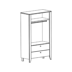 Armoire Teddy Bear 2 Portes - Blanc -Sominova Soldes Boutique armoire et dressing 9191183