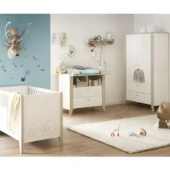 Armoire Teddy Bear 2 Portes - Blanc -Sominova Soldes Boutique armoire et dressing 9191185