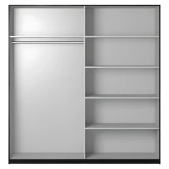 Armoire Design 220cm. 2 Portes Avec Miroirs Modulables. Couleur Noir Mat. Collection EOS 11 Armoire Design 220cm. 2 Portes Avec Miroirs Modulables. Couleur Noir Mat. Collection EOS -Sominova Soldes Boutique armoire et dressing 9575121