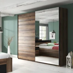 Armoire Design 2 Portes 200cm Couleur Chêne Foncé. Collection EOS 8 Armoire Design 2 Portes 200cm Couleur Chêne Foncé. Collection EOS -Sominova Soldes Boutique armoire et dressing 9575251