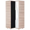 Armoire D'angle 2 Portes Evolve Bois Blanc Et Noir -Sominova Soldes Boutique armoire et dressing 9575501