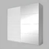 Armoire 2 Portes Coulissantes 200cm Coloris Blanc Avec Miroir. Collection FLOYD -Sominova Soldes Boutique armoire et dressing 9575637