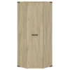 Armoire D'angle 1 Porte Dako Bois Et Noir 1 Armoire D'angle 1 Porte Dako Bois Et Noir -Sominova Soldes Boutique armoire et dressing 9575695