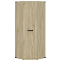 Armoire D'angle 1 Porte Dako Bois Et Noir