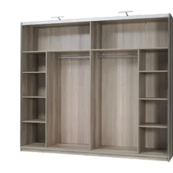 Armoire, Garde Robe ROMI Deux Portes Coulissantes 200 Cm, Coloris Dab Canyon. Meuble Design -Sominova Soldes Boutique armoire et dressing 9575935