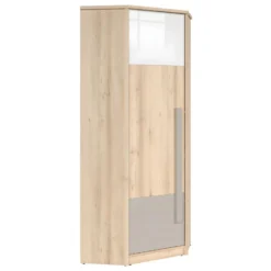 Armoire D'angle 1 Porte Stella Bois Gris Et Blanc -Sominova Soldes Boutique armoire et dressing 9576263