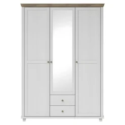 Armoire 150x220 Avec 3 Portes Et 2 Tiroirs. Coloris Blanc Et Chêne. Collection ASSIA 9 Armoire 150x220 Avec 3 Portes Et 2 Tiroirs. Coloris Blanc Et Chêne. Collection ASSIA -Sominova Soldes Boutique armoire et dressing 9576763