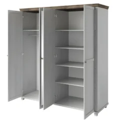 Armoire 200x220 Avec 4 Portes. Coloris Blanc Et Chêne. Collection ASSIA 9 Armoire 200x220 Avec 4 Portes. Coloris Blanc Et Chêne. Collection ASSIA -Sominova Soldes Boutique armoire et dressing 9576813