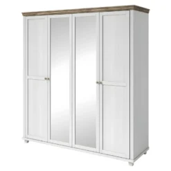 Armoire 200x220 Avec 4 Portes. Coloris Blanc Et Chêne. Collection ASSIA 10 Armoire 200x220 Avec 4 Portes. Coloris Blanc Et Chêne. Collection ASSIA -Sominova Soldes Boutique armoire et dressing 9576815