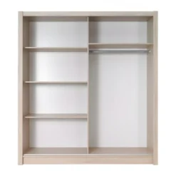 Armoire, Garde Robe ARSALA 200 Cm Deux Portes Coulissantes. Dressing Complet Avec Miroir, Penderie Et étagères. Type Scandinave 5 Armoire, Garde Robe ARSALA 200 Cm Deux Portes Coulissantes. Dressing Complet Avec Miroir, Penderie Et étagères. Type Scandinave -Sominova Soldes Boutique armoire et dressing 9576921