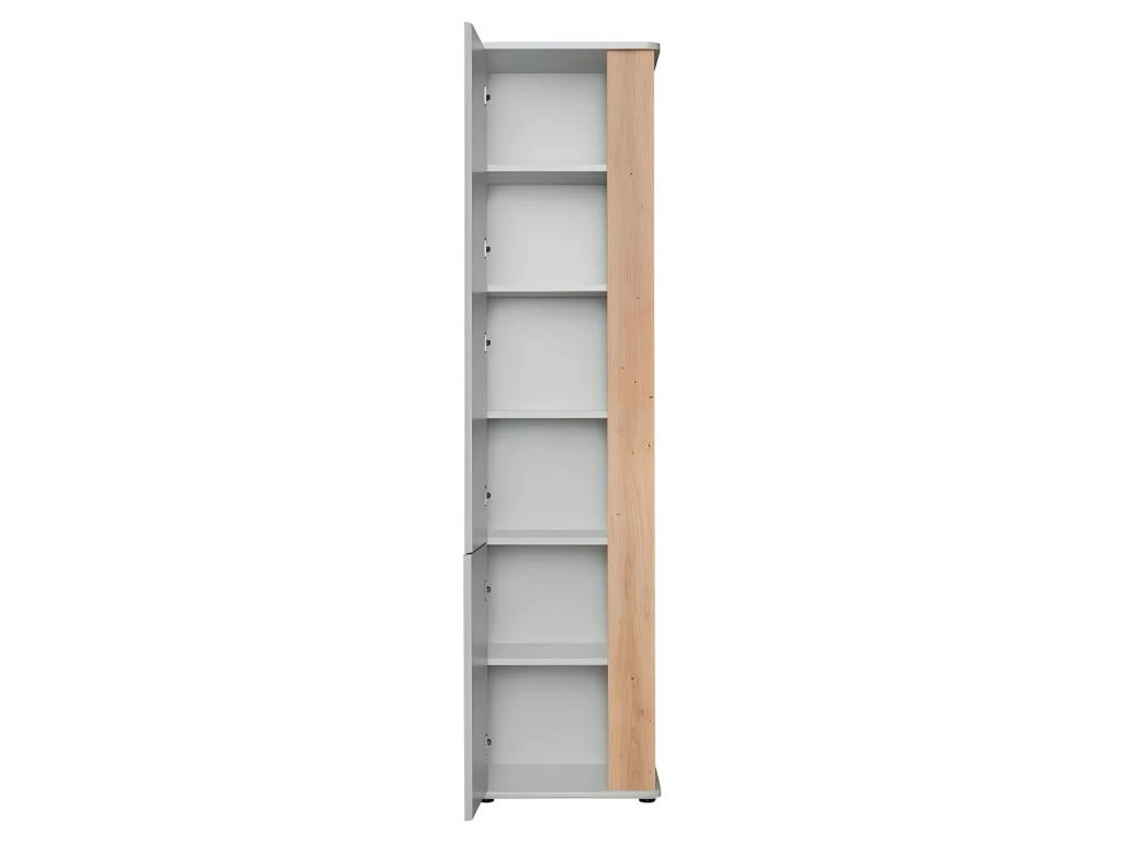 Armoire Chambre D'enfant Design Coloris Gris Et Chêne Avec 2 Portes Battantes Collection BIBOU. 4 Armoire Chambre D'enfant Design Coloris Gris Et Chêne Avec 2 Portes Battantes Collection BIBOU. – Image 2