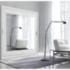Armoire 200cm Avec Miroirs Et Portes Coulissantes. Collection ROMEO. Coloris Blanc -Sominova Soldes Boutique armoire et dressing 9577553