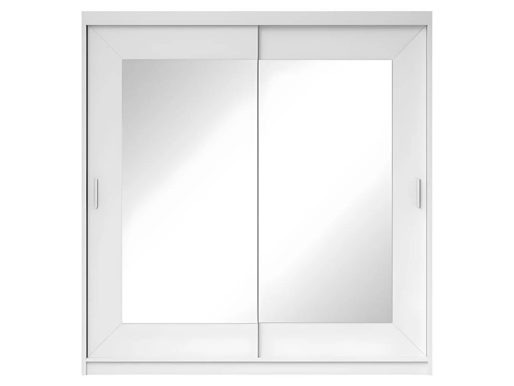 Armoire 200cm Avec Miroirs Et Portes Coulissantes. Collection ROMEO. Coloris Blanc 5 Armoire 200cm Avec Miroirs Et Portes Coulissantes. Collection ROMEO. Coloris Blanc – Image 3