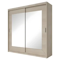 Armoire 200cm Avec Miroirs Et Portes Coulissantes. Collection ROMEO. Effet Chêne 9 Armoire 200cm Avec Miroirs Et Portes Coulissantes. Collection ROMEO. Effet Chêne -Sominova Soldes Boutique armoire et dressing 9577901