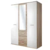 Armoire Chambre D'enfant Design Coloris Chêne Et Blanc Avec 3 Portes Battantes Et 3 Tiroirs Collection DENVER. -Sominova Soldes Boutique armoire et dressing 9578275
