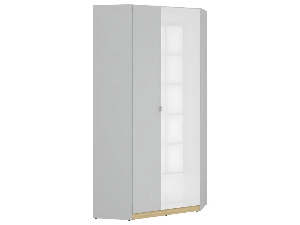 Armoire D'angle 2 Portes Pop Gris Et Blanc 3 Armoire D'angle 2 Portes Pop Gris Et Blanc