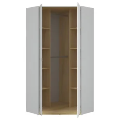 Armoire D'angle 2 Portes Pop Gris Et Blanc 9 Armoire D'angle 2 Portes Pop Gris Et Blanc -Sominova Soldes Boutique armoire et dressing 9578487