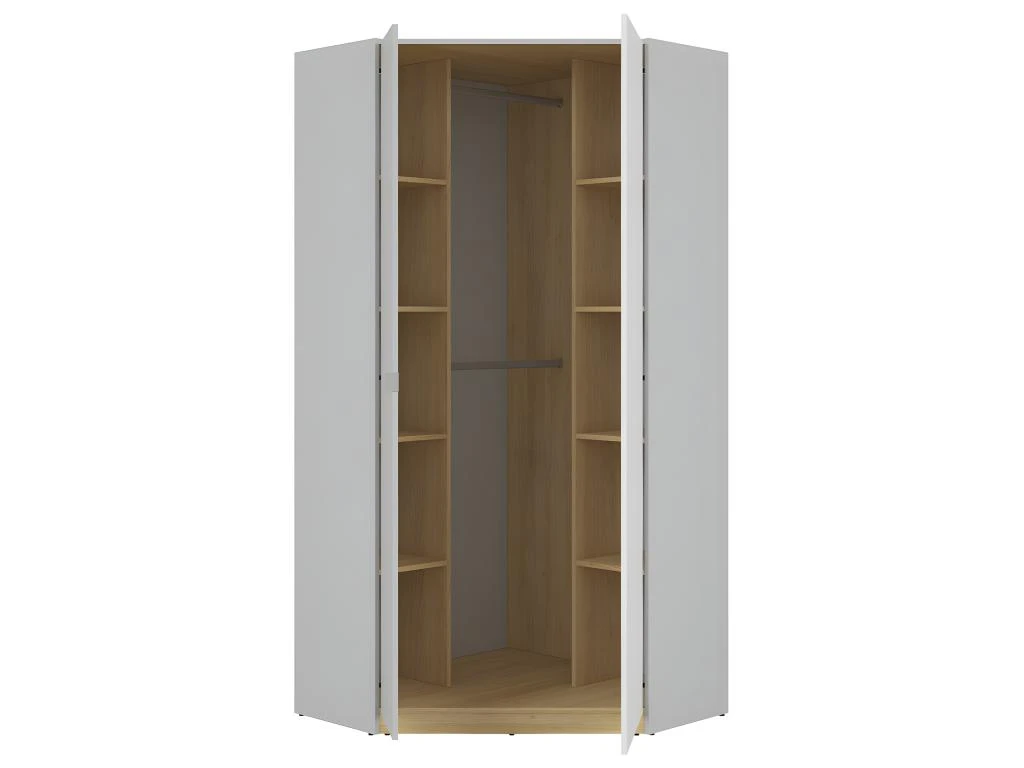 Armoire D'angle 2 Portes Pop Gris Et Blanc 5 Armoire D'angle 2 Portes Pop Gris Et Blanc â Image 3