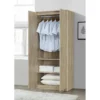 Armoire / Garde Robe SAVIS, 2 Portes, Contemporaine Chêne Sonoma Et Poignées Grises. -Sominova Soldes Boutique armoire et dressing 9578535