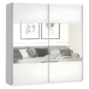 Armoire Design 220cm. 2 Portes Avec Miroirs Modulables. Couleur Blanc Mat. Collection EOS 1 Armoire Design 220cm. 2 Portes Avec Miroirs Modulables. Couleur Blanc Mat. Collection EOS -Sominova Soldes Boutique armoire et dressing 9578575