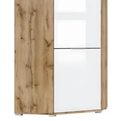 Armoire D'angle 2 Portes Selma Blanc Et Bois -Sominova Soldes Boutique armoire et dressing 9579093