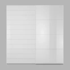 Armoire 2 Portes Coulissantes 220cm Couleur Blanc Brillant. Collection FLOYD -Sominova Soldes Boutique armoire et dressing 9579207