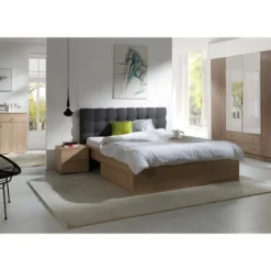 Armoire 4 Portes De 2 Mètres Avec Miroirs Pour Chambre à Coucher MAXIM Coloris Dab Sonoma. -Sominova Soldes Boutique armoire et dressing 9579295