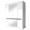 Armoire Design 4 Portes Et 2 Miroirs Couleur Blanche Finitions Glossy - LUCIA -Sominova Soldes Boutique armoire et dressing 9579509