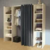 Dressing Extensible EMERIC - L.112/185 Cm - Blanc Et Anthracite 1 Dressing Extensible EMERIC - L.112/185 Cm - Blanc Et Anthracite -Sominova Soldes Boutique armoire 233085