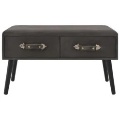 Banquette Pouf Tabouret Meuble Banc Avec Tiroirs 80 Cm Gris Velours 3002160 -Sominova Soldes Boutique banc bout de lit malle et coffre 8842347