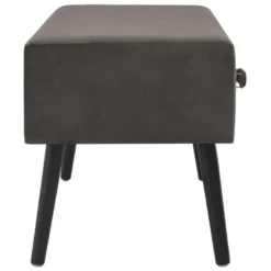 Banquette Pouf Tabouret Meuble Banc Avec Tiroirs 80 Cm Gris Velours 3002160 -Sominova Soldes Boutique banc bout de lit malle et coffre 8842351