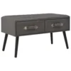 Banquette Pouf Tabouret Meuble Banc Avec Tiroirs 80 Cm Gris Synthétique 3002125 1 Banquette Pouf Tabouret Meuble Banc Avec Tiroirs 80 Cm Gris Synthétique 3002125 -Sominova Soldes Boutique banc bout de lit malle et coffre 8842377