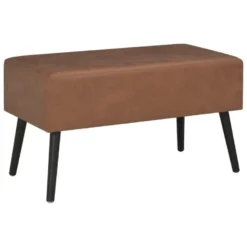 Banquette Pouf Tabouret Meuble Banc Avec Tiroirs 80 Cm Marron Foncé Synthétique 3002159 -Sominova Soldes Boutique banc bout de lit malle et coffre 8842503