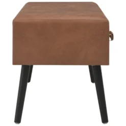 Banquette Pouf Tabouret Meuble Banc Avec Tiroirs 80 Cm Marron Foncé Synthétique 3002159 -Sominova Soldes Boutique banc bout de lit malle et coffre 8842507